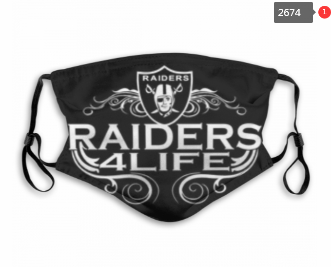 NFL Oakland Raiders #29 Dust mask with filter->nfl dust mask->Sports Accessory